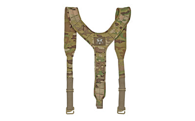 Grey Ghost Gear UGF 3 Point Suspender Harness, MultiCam, Laser-Cut Laminate Nylon, MOLLE/PALS Compatible, For UGF Battle Belt 9037-5