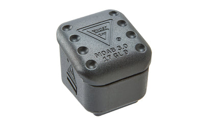 Ghost Inc. MOAB Magazine Baseplate Extension +6 Rounds 9mm, Black, Fits Magpul PMAG 17 Glock Magazines
