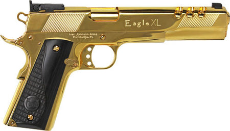 IVER JOHNSON EAGLE XL PORTED 45ACP 6" 24K GOLD BLACK WOOD