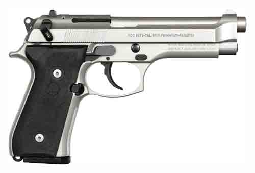 BERETTA 92FS 9MM 4.9" 15RD INOX BLACK RUBBER GRIPS USA
