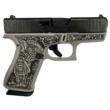 Glock 43x Custom "Gray Steel Elephant Engraved" Subcompact Handgun 9mm Luger 10/rd Magazines (2) 3.41" Barrel Austria