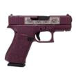 Glock 43x MOS Custom "Glock and Roses Full Engraved Black Cherry Frame" Subcompact Handgun 9mm Luger 10rd Magazines (2) 3.41" Barrel Austria