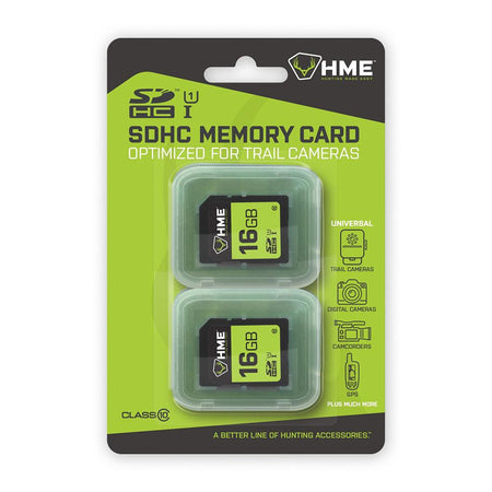 HME 16GB SDHC Class 10 Memory Card 2-Pack