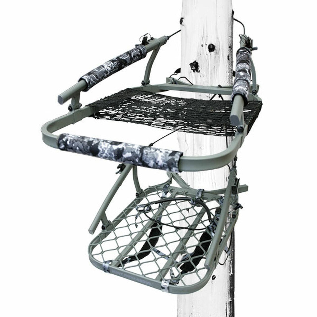 Hawk Ultra-Lite Climbing Tree Stand in Grey Camo