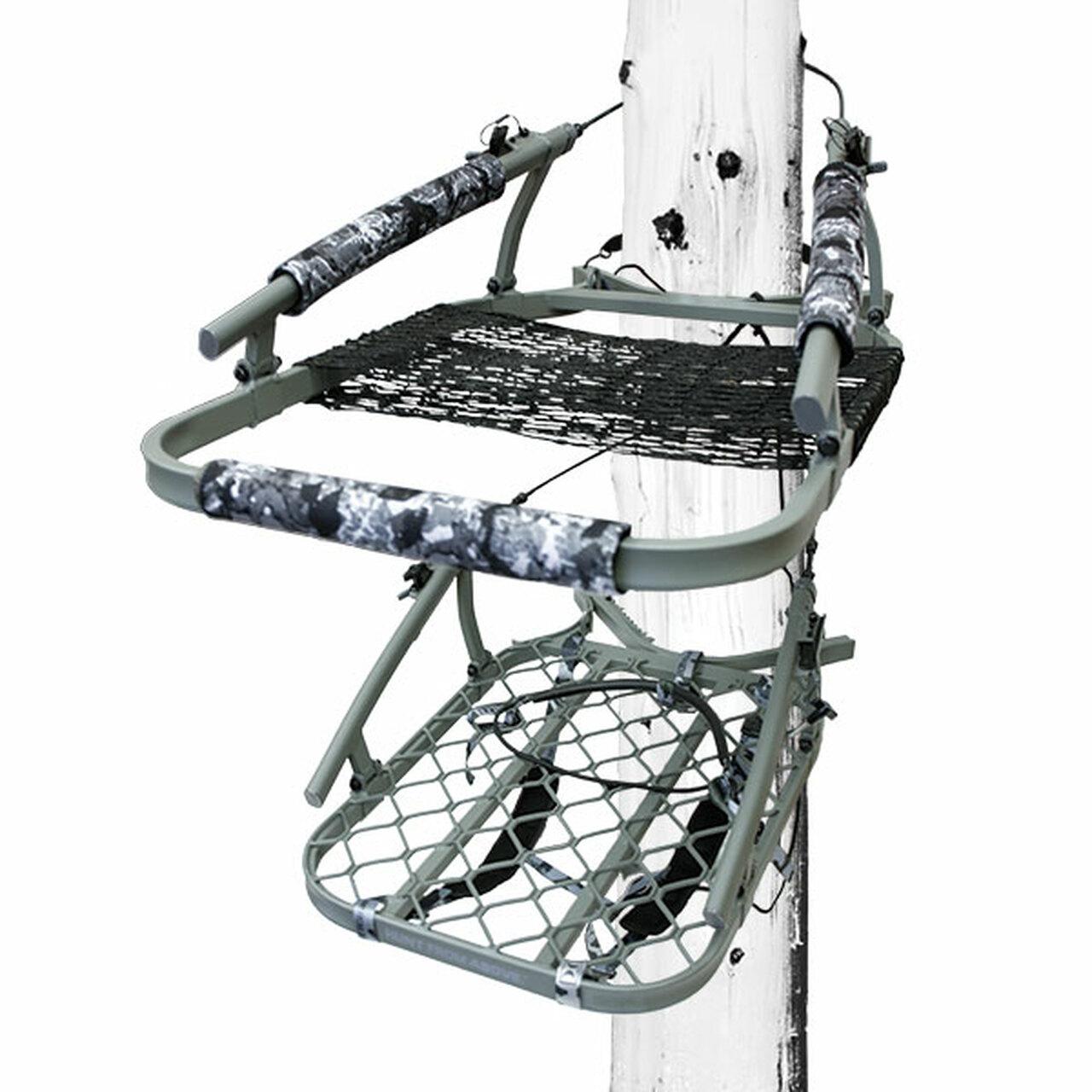 Hawk Ultra-Lite Climbing Tree Stand in Grey Camo