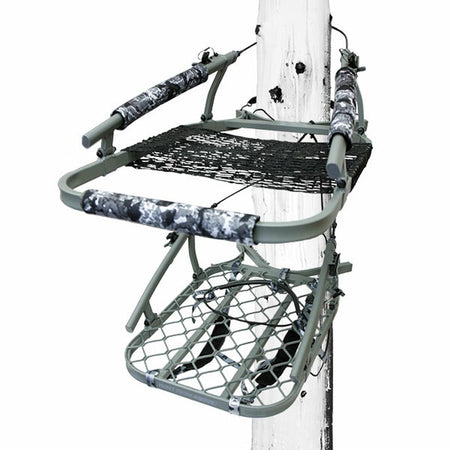 Hawk Ultra-Lite Climbing Tree Stand in Grey Camo