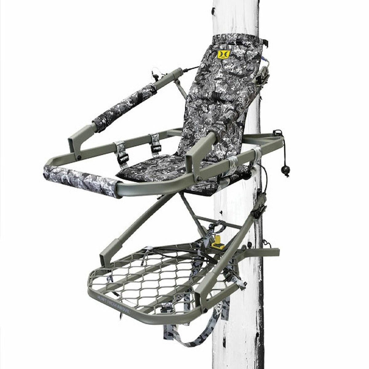 Hawk Warbird Climber Tree Stand Grey Camo 300 lb Rated