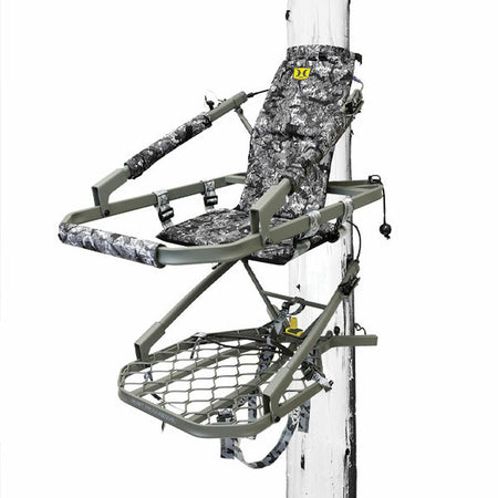 Hawk Warbird Climber Tree Stand Grey Camo 300 lb Rated