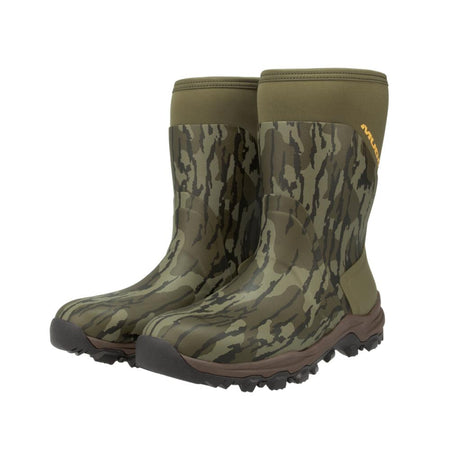Muddy DV8 13-Inch Non-Insulated Rubber Boots Mossy Oak Bottomland Size 10D