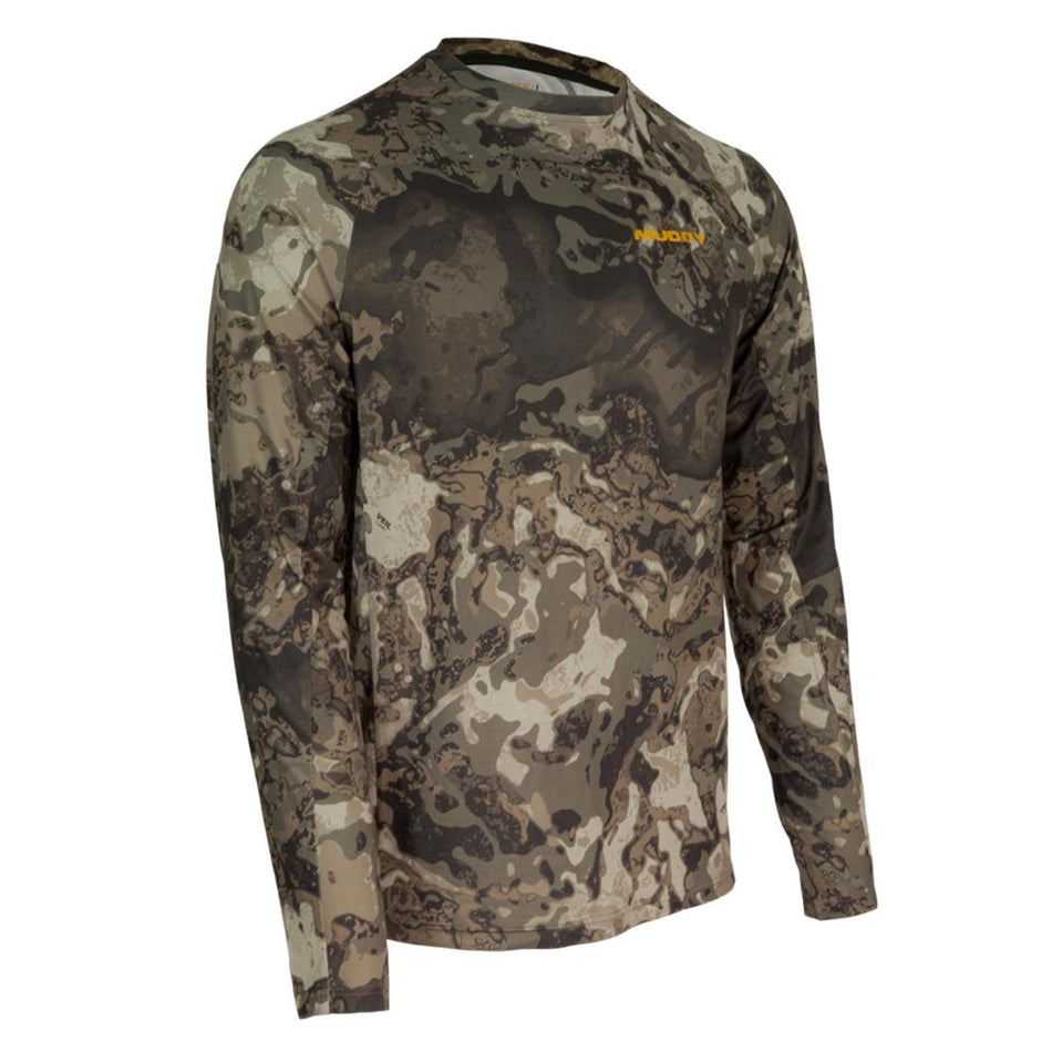Muddy Base Layer Crew Long Sleeve Shirt Veil Canyon Grey Large