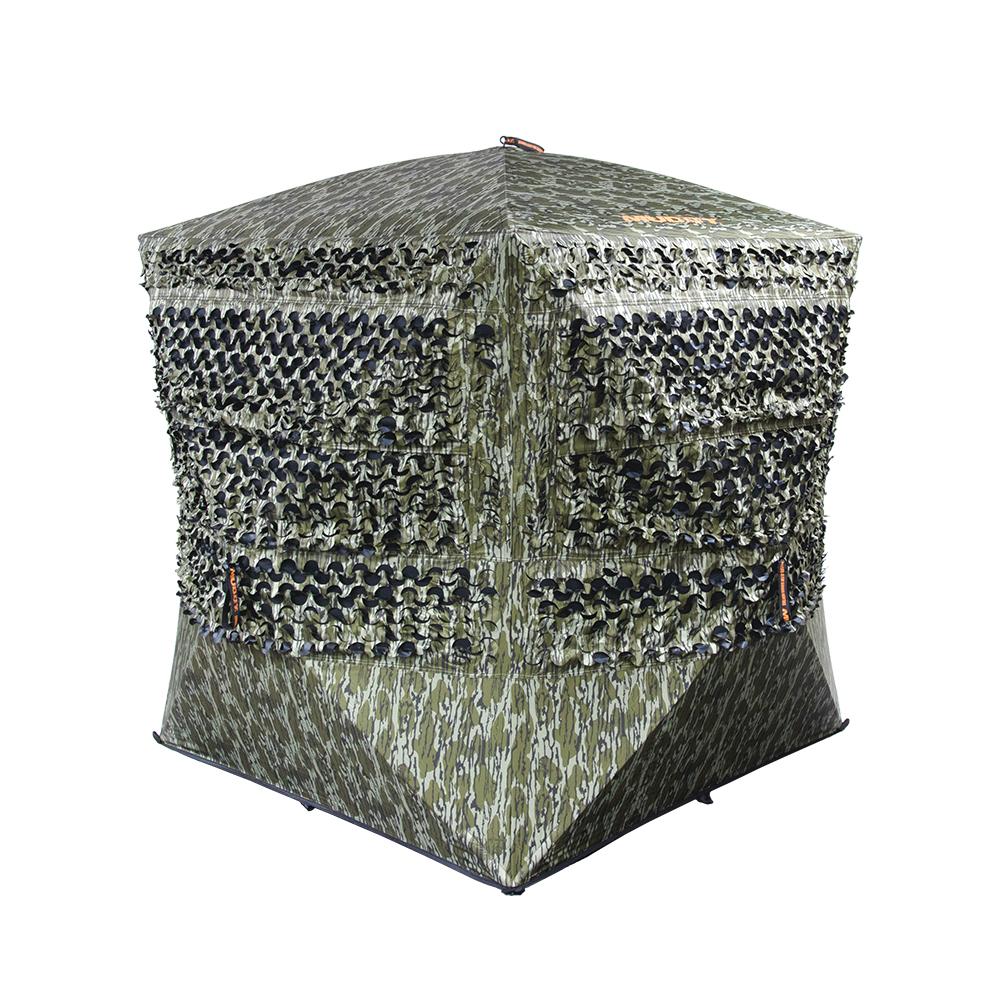 Muddy Carnage Die Cut Ground Blind Mossy Oak Bottomland 3-Person