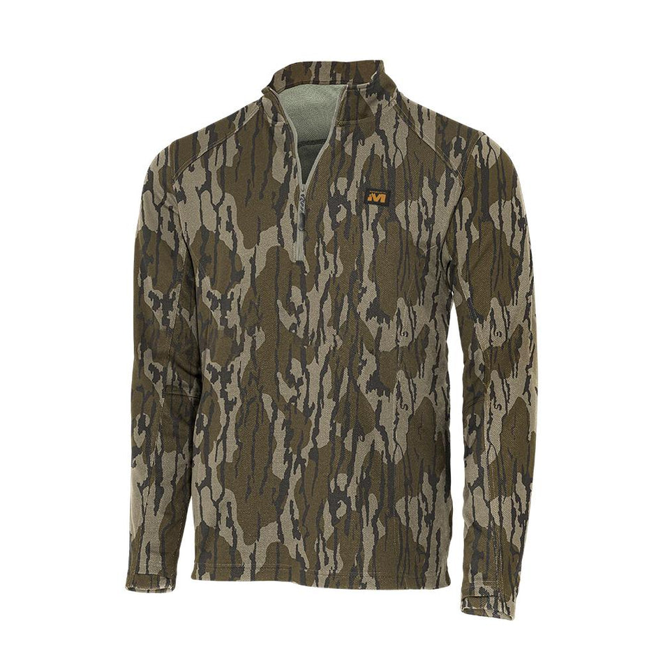 Muddy DV8 Quest Midweight Quarter Zip Sweatshirt Mossy Oak Bottomland Medium