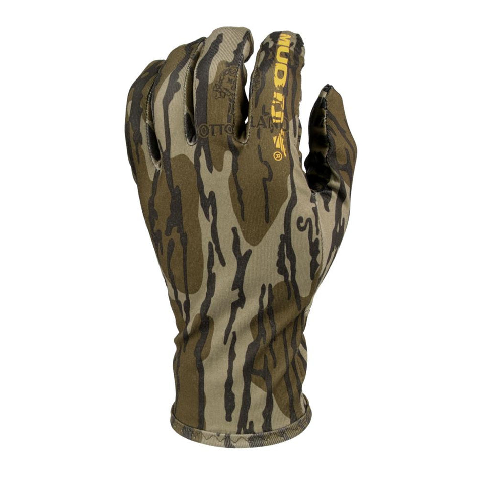 Muddy Lightweight Fleece Hunting Gloves Mossy Oak Bottomland Large