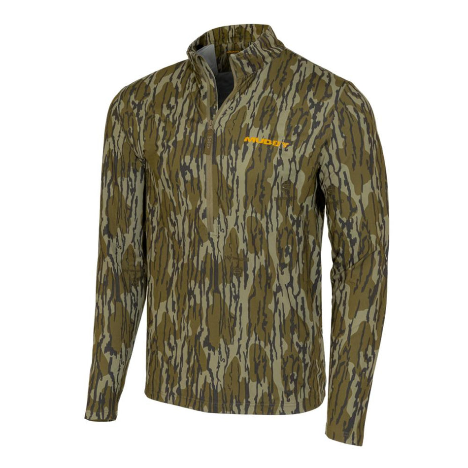 Muddy TR Lightweight Quarter-Zip Long Sleeve Shirt Mossy Oak Bottomland Small