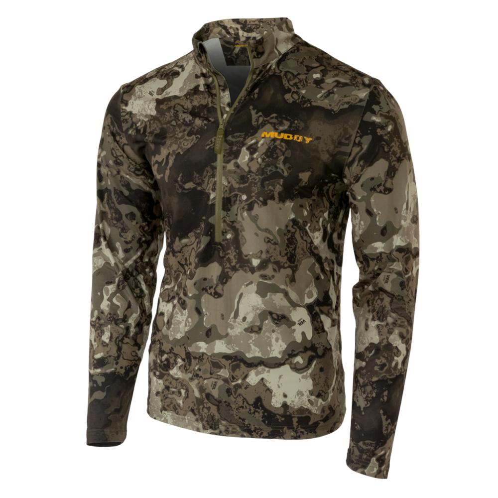 Muddy TR Lightweight Quarter-Zip Long Sleeve Hunting Shirt Veil Canyon Grey Large