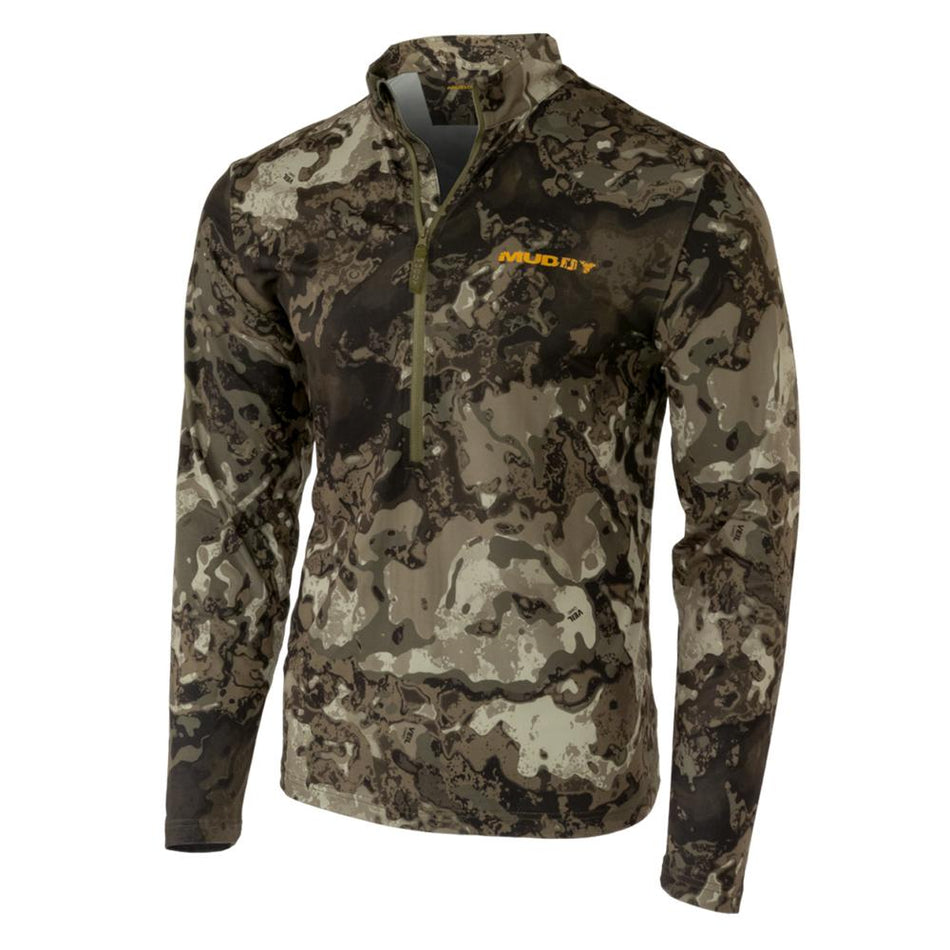 Muddy TR Lightweight Quarter-Zip Long Sleeve Hunting Shirt Veil Canyon Grey Large
