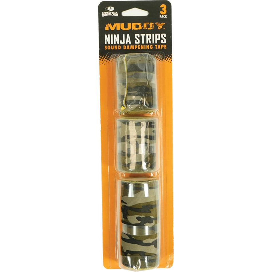 Muddy Ninja Strips Noise-Reduction Combo Pack 3 Sizes Mossy Oak Bottomland