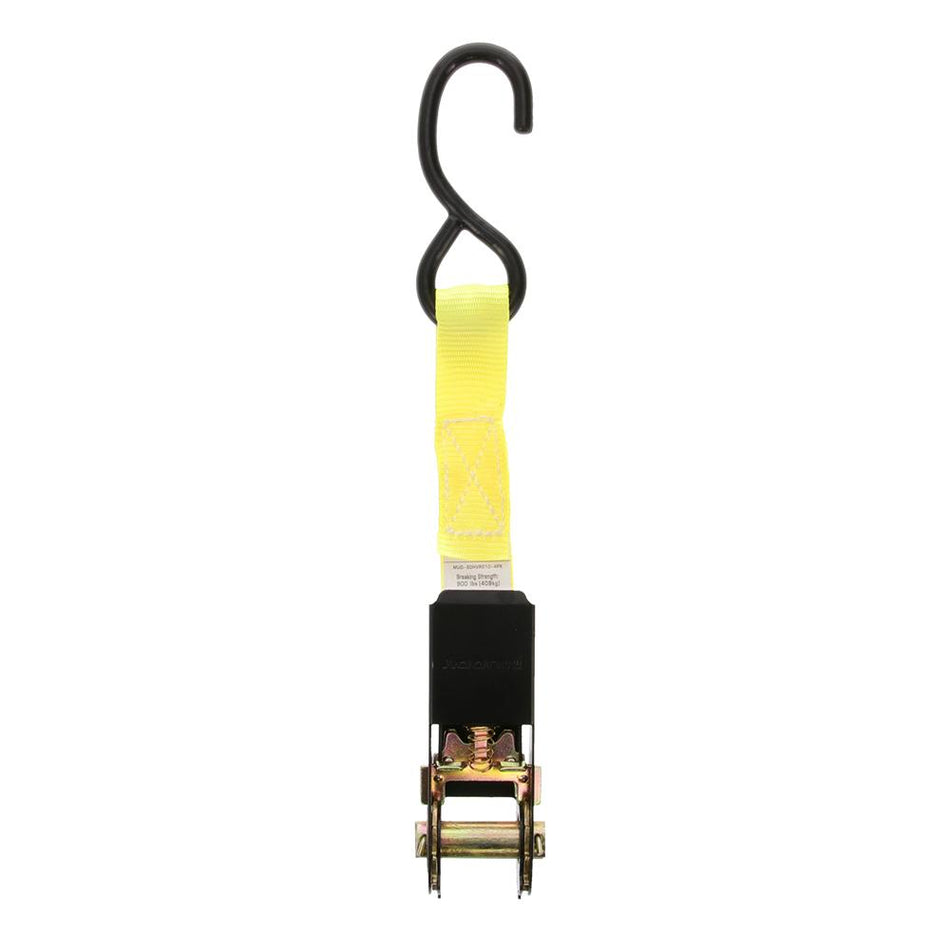 Muddy 1" x 10 ft Ratchet Straps, High-Vis Yellow, 4-Pack