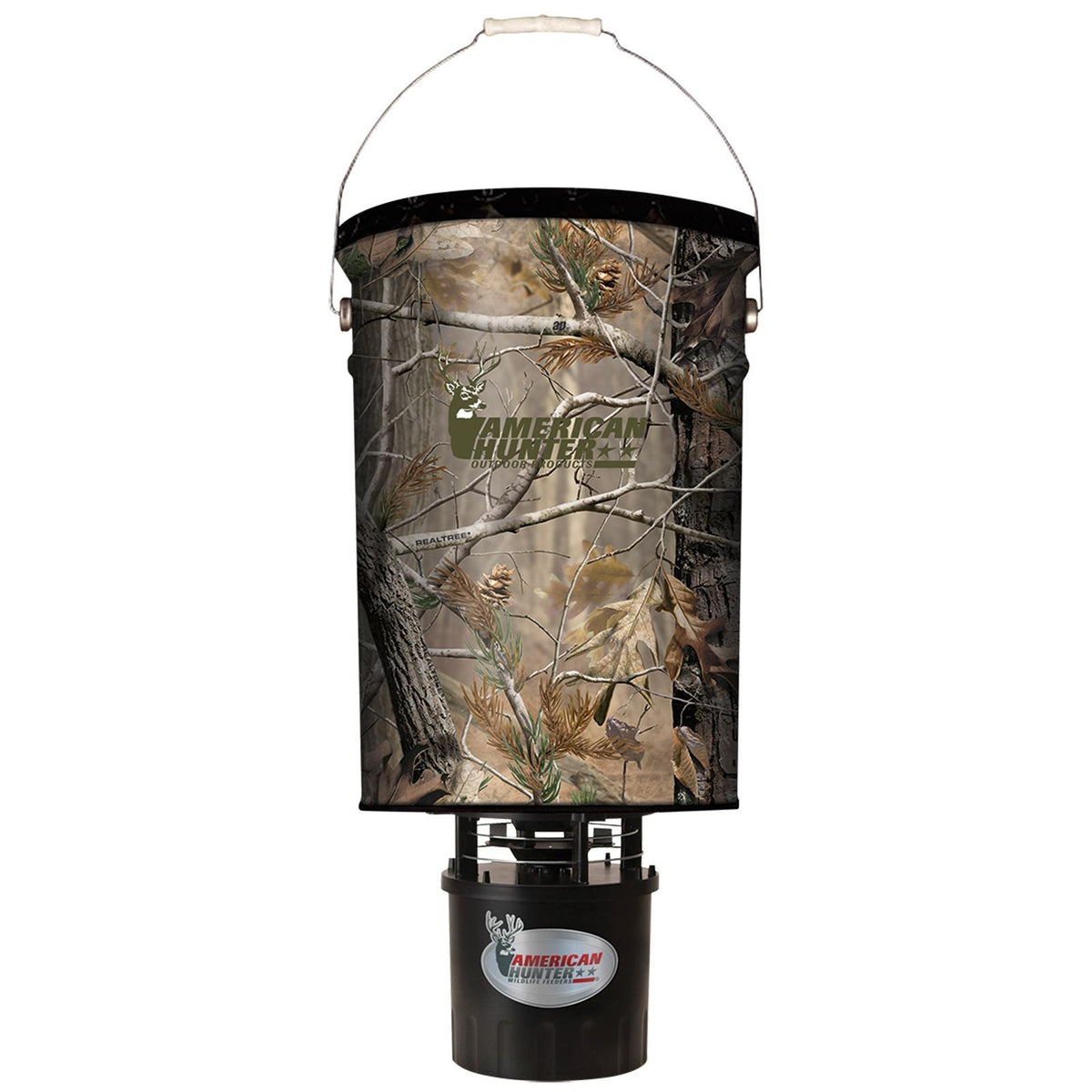 GSM 50 lb Hanging Game Feeder with Electronic Kit Camo