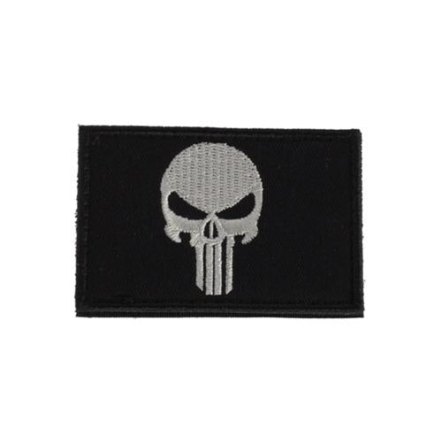 SME Punisher Morale Patch with Adhesive - Black, 3x2 Inch