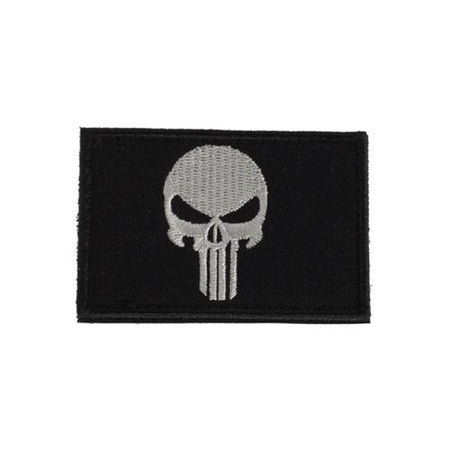 SME Punisher Morale Patch with Adhesive - Black, 3x2 Inch