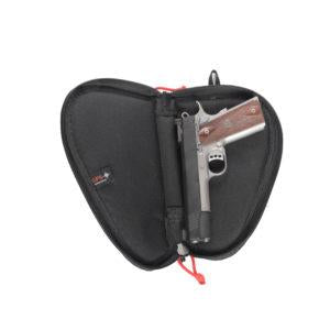 G-Outdoors Contoured Pistol Case with Locking Zipper for Handguns up to 5" Barrel, Black