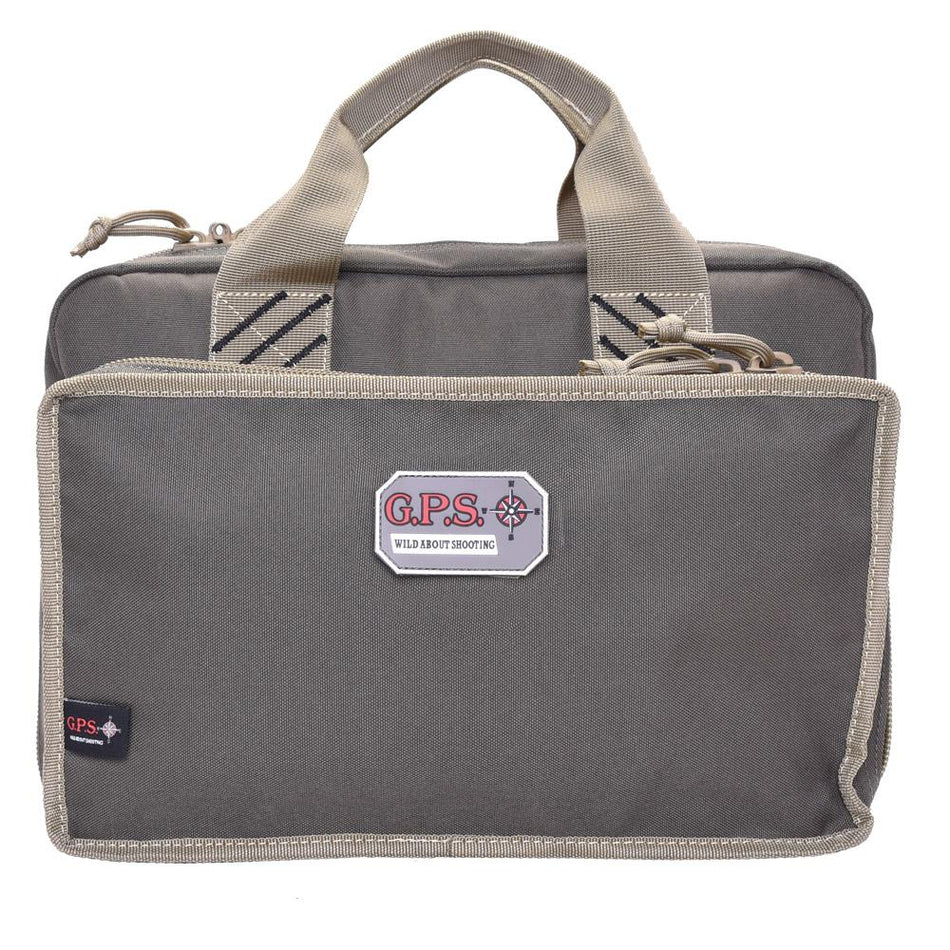 GPS Quad Handgun Range Bag with Magazine Storage and Dump Cups Rifle Green and Khaki