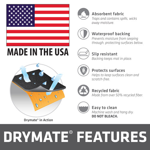 Drymate Gun Cleaning Pad 16x20 Inch Pistol Size Charcoal