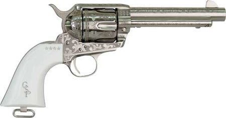 CIMARRON GEORGE PATTON V2 45LC PW FS 4.75" ENGRAVED NICKEL