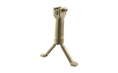 Grip Pod GPS V2 Picatinny Foregrip Bipod, Steel Reinforced Legs, Tan GPSV2T