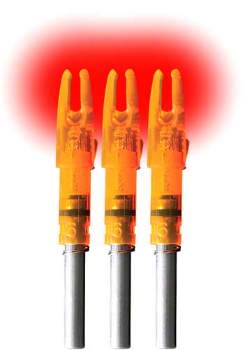 Lumenok GT-Series Lighted Nock HD Orange 3-Pack