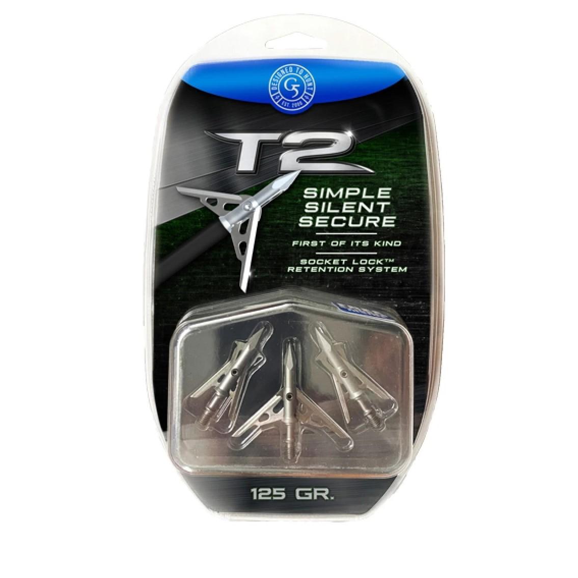 G5 Outdoors T2 2-Blade Expandable Broadhead 125gr 3-Pack