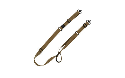 GrovTec Sabre QS 2-Point Sling with Quick Slide Adjustment, Coyote Brown, Push Button Swivels GTSL135