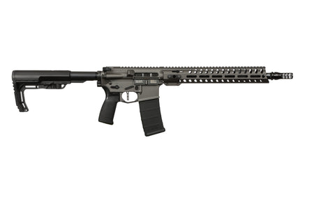 Patriot Ordnance Factory 02046 Minuteman 5.56x45mm 30+1 13.75" Black Steel Threaded Barrel, Tungsten Cerakote Receiver, 13" Renegade Rail Handguard