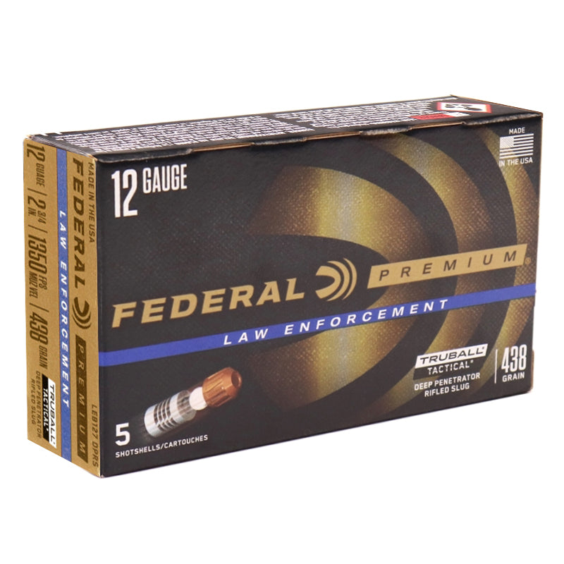Federal Law Enforcement 12 Gauge Ammo 438 Grain 2 3/4” Rifled Slug - LEB127DPRS