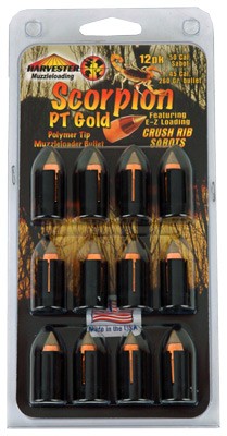 Harvester Scorpion 50 Cal 260gr .451 Poly Tip Muzzleloader Sabot 12-Count
