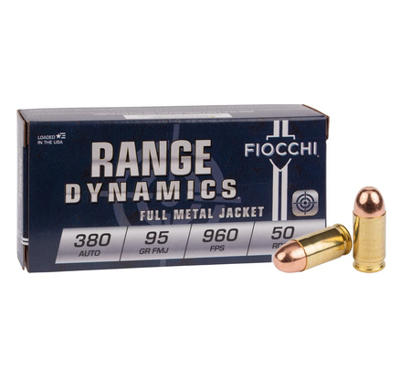 Fiocchi .380 Auto 95gr FMJ Ammo