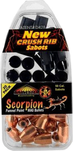 Harvester Scorpion 50 Cal 240gr .451 Funnel Point MAG Sabot 20-Count