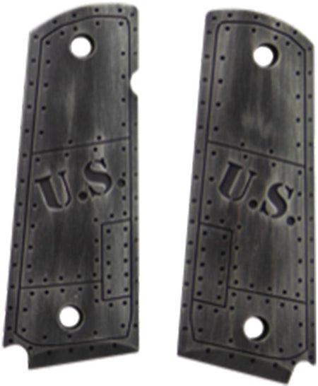 Hogue 1911 Government Model Aluminum Grip U.S. Green Distressed