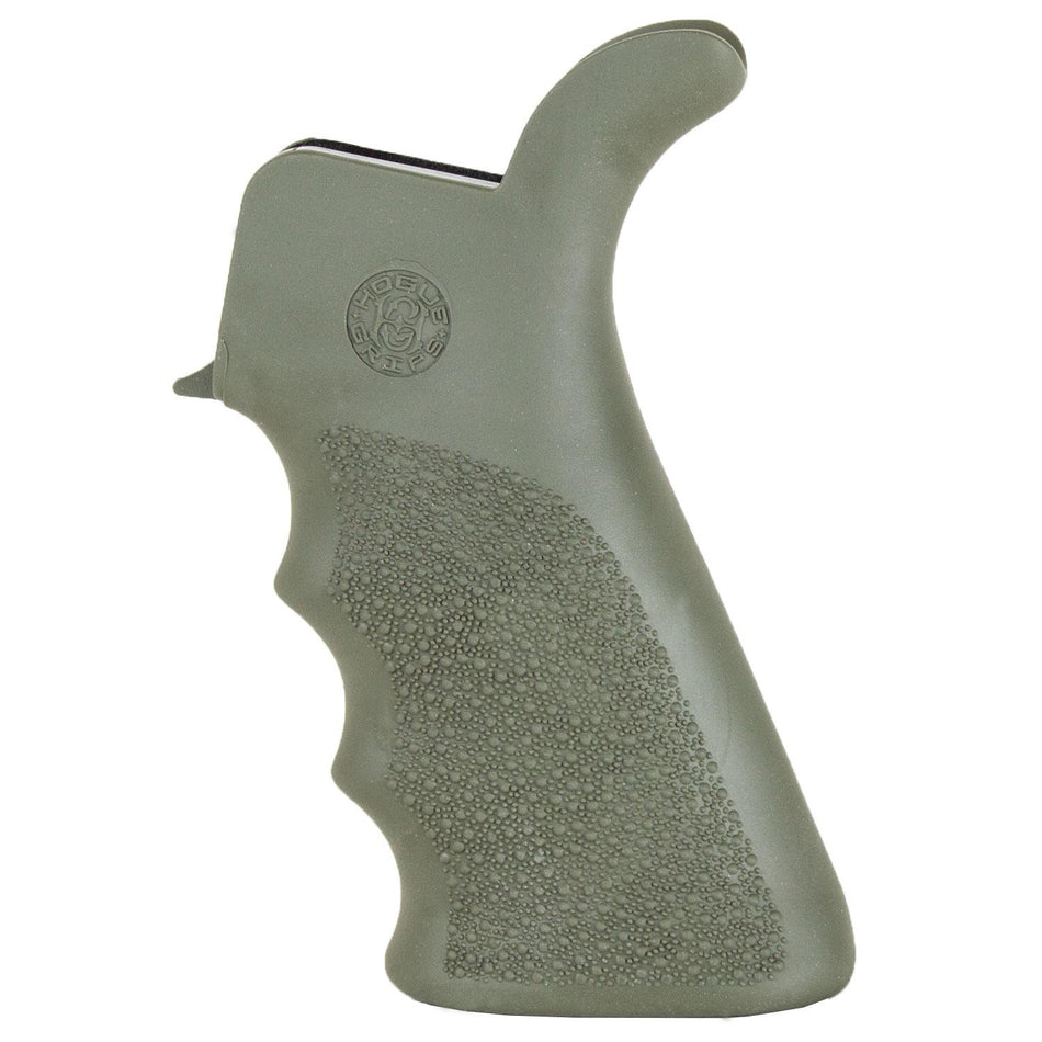Hogue AR-15/M-16 OverMolded Rubber Beavertail Grip with Finger Grooves OD Green