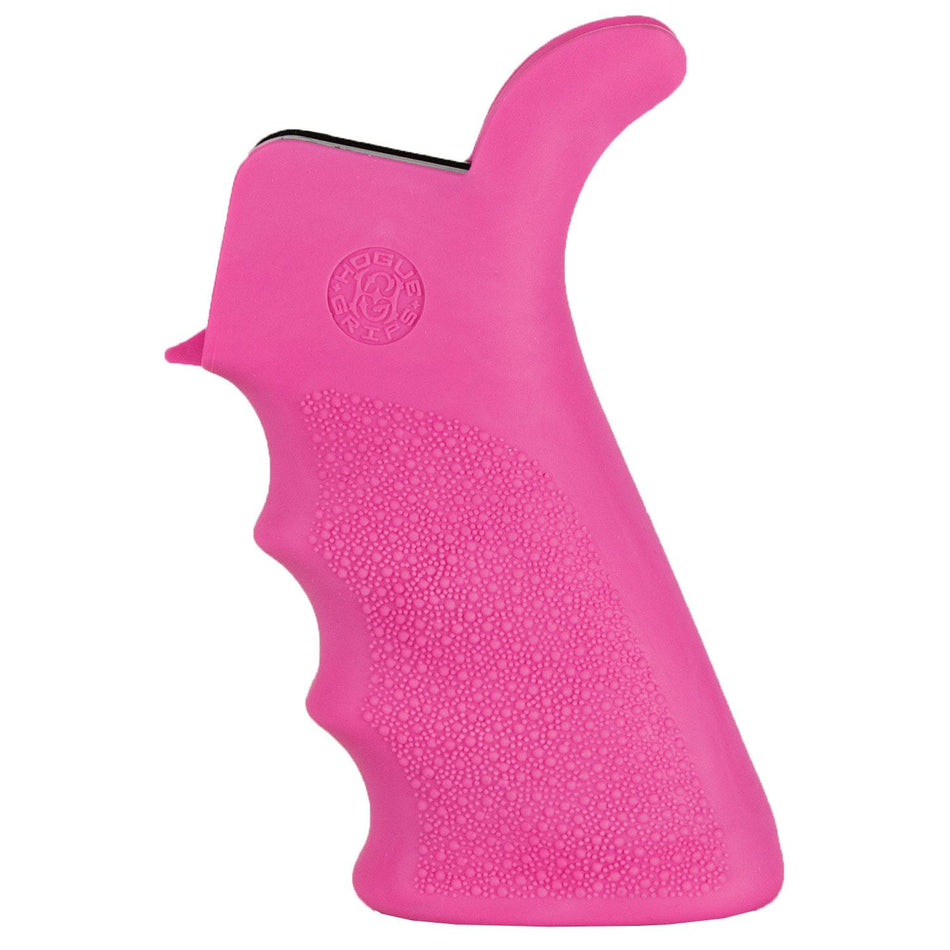 Hogue AR-15/M-16 OverMolded Rubber Beavertail Grip with Finger Grooves, Pink
