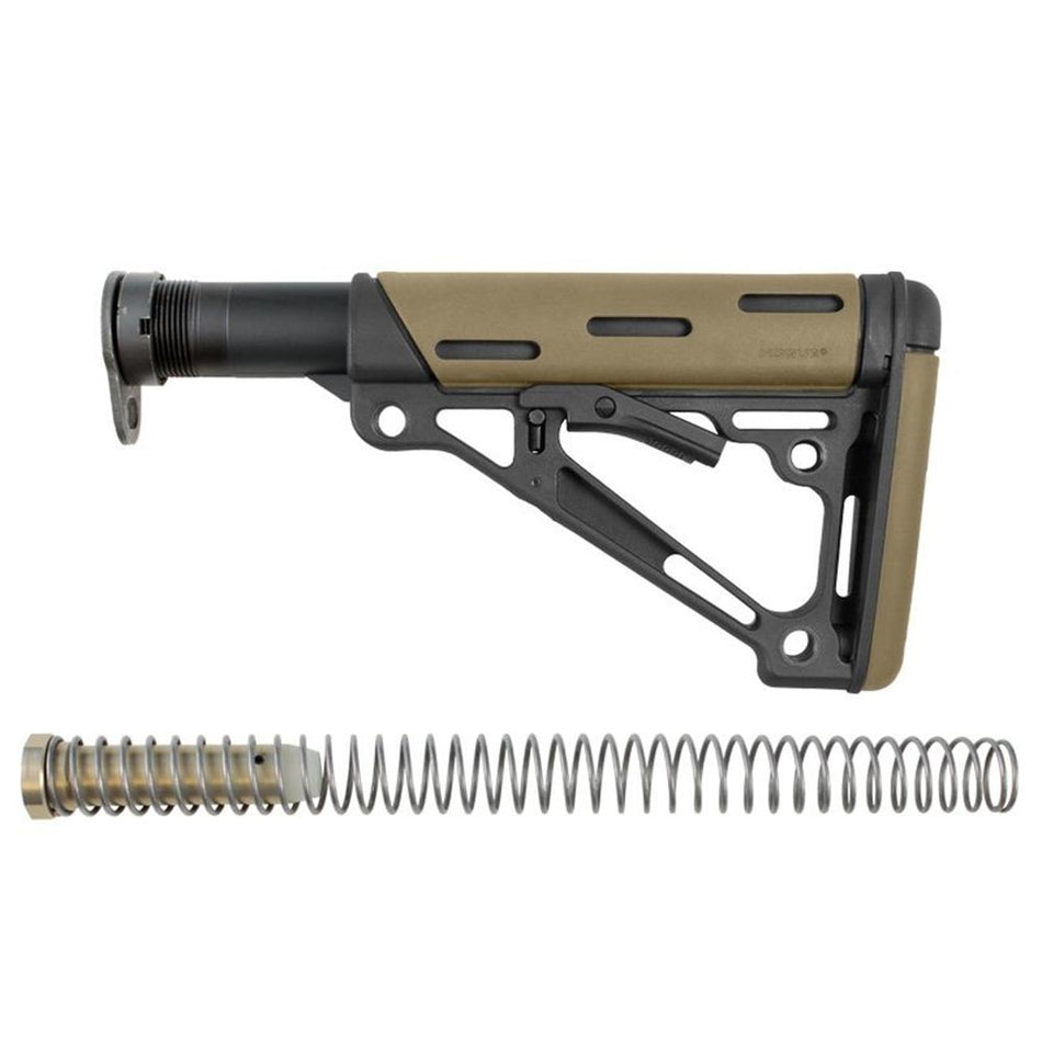 Hogue AR-15/M-16 OverMolded Collapsible Buttstock Assembly with Buffer Tube - Desert Tan