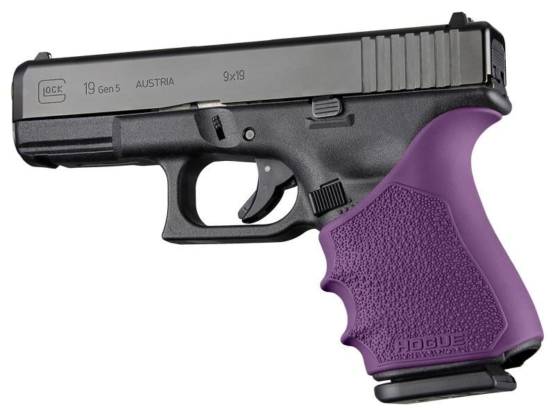Hogue HandAll Beavertail Grip Sleeve for Glock 19 23 32 38 Gen 1-2-5 Purple