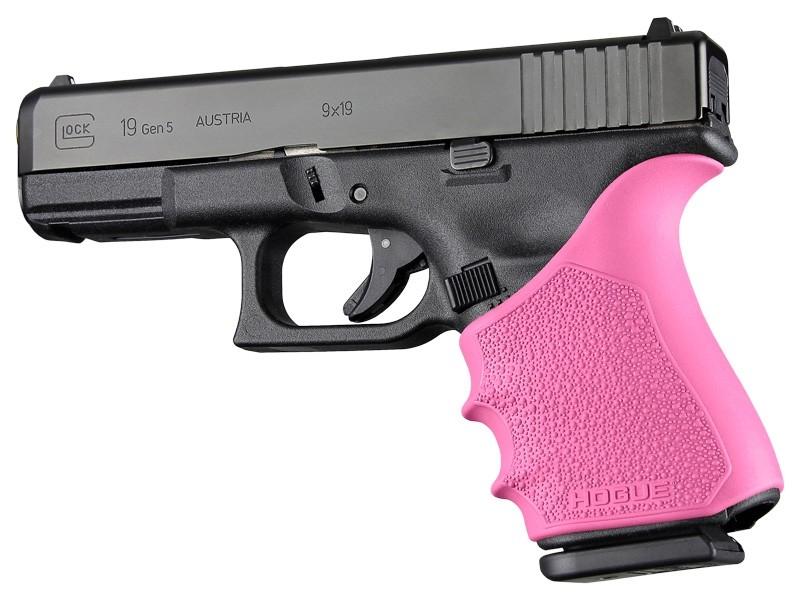 Hogue HandAll Beavertail Grip Sleeve for Glock 19 23 32 38 Gen 1-2-5 Pink