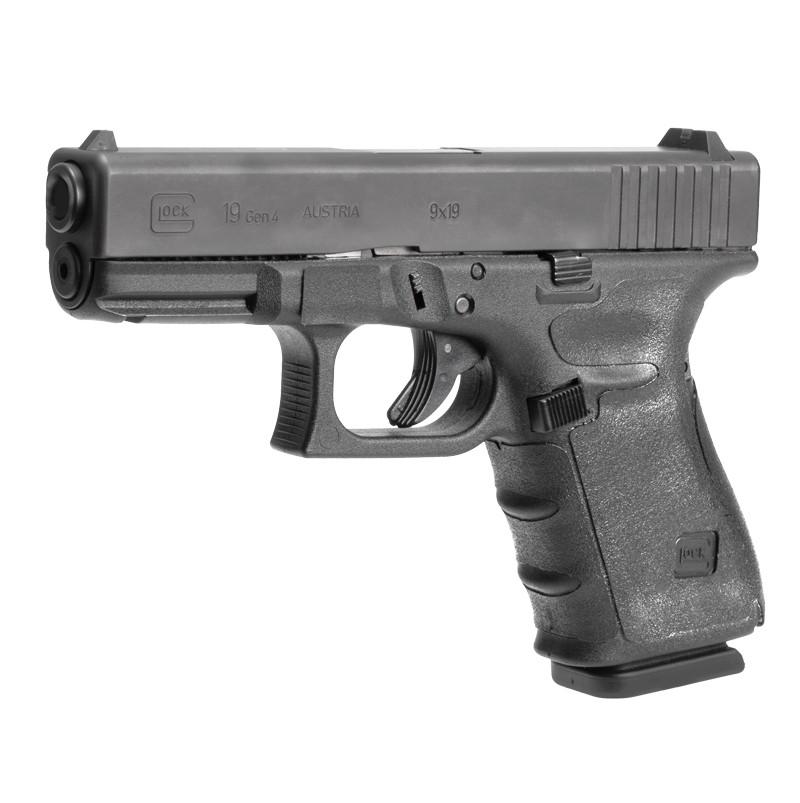 Hogue Wrapter Rubber Adhesive Grip for Glock Gen 4 Models 19 19MOS 23 32 - Black