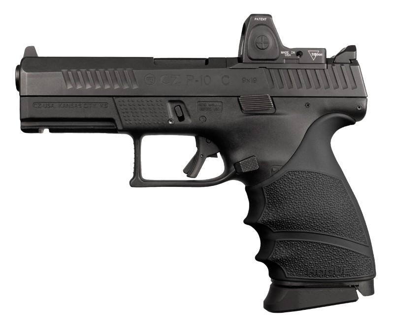 Hogue HandAll Beavertail Grip Sleeve for CZ P-10 Compact 9mm Black