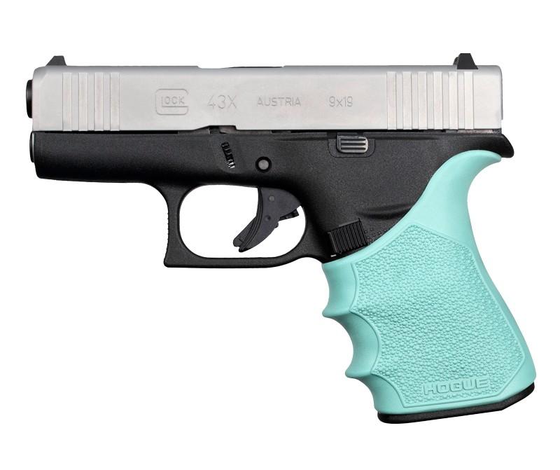 Hogue HandAll Beavertail Grip Sleeve for Glock 43X and 48 - Aqua