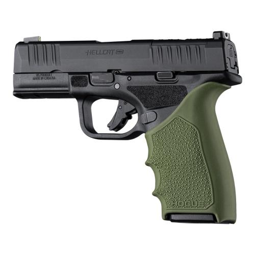Hogue HandAll Beavertail Grip Sleeve for Springfield Armory Hellcat Pro OD Green