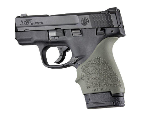 Hogue HandAll Beavertail Grip Sleeve for S&W M&P Shield/Ruger LC9/Glock 26-27 OD Green