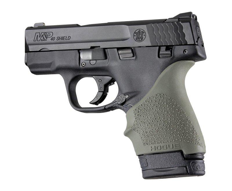 Hogue HandAll Beavertail Grip Sleeve for S&W M&P Shield/Ruger LC9/Glock 26-27 OD Green